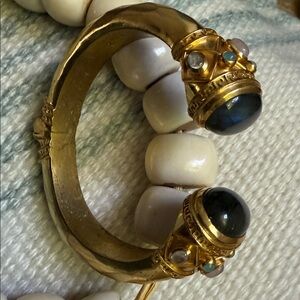 Julie Vos Elegant Gold and Labradorite Bracelet